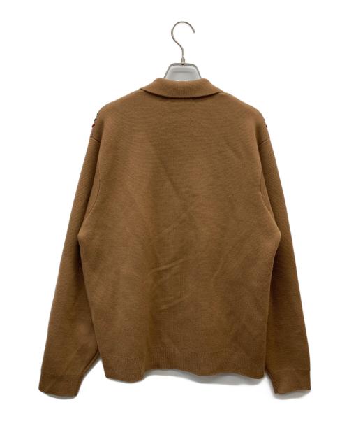 SUPREME（シュプリーム）SUPREME (シュプリーム) 25AW Stripe Zip Up Polo Sweater ブラウン サイズ:Sの古着・服飾アイテム