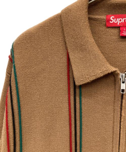 SUPREME（シュプリーム）SUPREME (シュプリーム) 25AW Stripe Zip Up Polo Sweater ブラウン サイズ:Sの古着・服飾アイテム