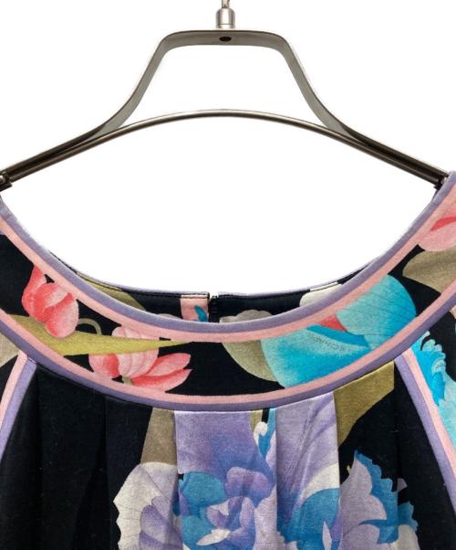 LEONARD FASHION（レオナールファッション）LEONARD FASHION (レオナールファッション) 花柄ワンピース ブラック サイズ:Mの古着・服飾アイテム