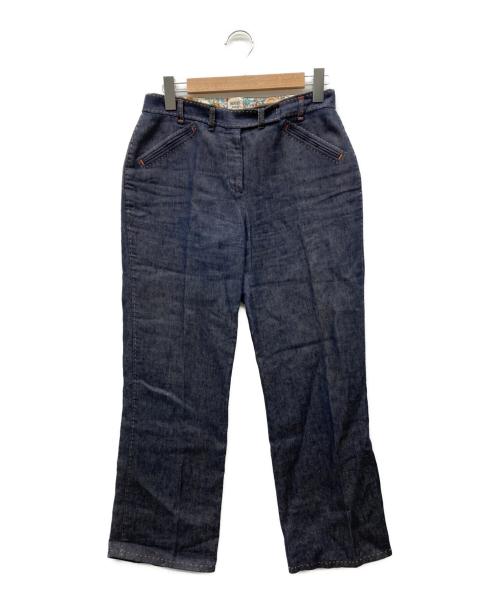 HERMES（エルメス）HERMES (エルメス) シルクリネン デニムパンツ インディゴ サイズ:42の古着・服飾アイテム