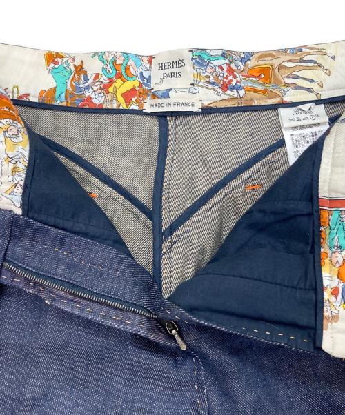 HERMES（エルメス）HERMES (エルメス) シルクリネン デニムパンツ インディゴ サイズ:42の古着・服飾アイテム