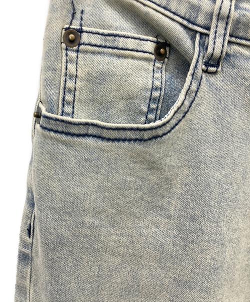 ranclic（ランクリック）ranclic (ランクリック) side slit denim ribbon pants スカイブルー サイズ:Mの古着・服飾アイテム