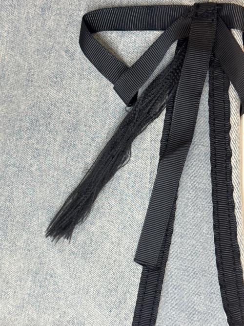ranclic（ランクリック）ranclic (ランクリック) side slit denim ribbon pants スカイブルー サイズ:Mの古着・服飾アイテム
