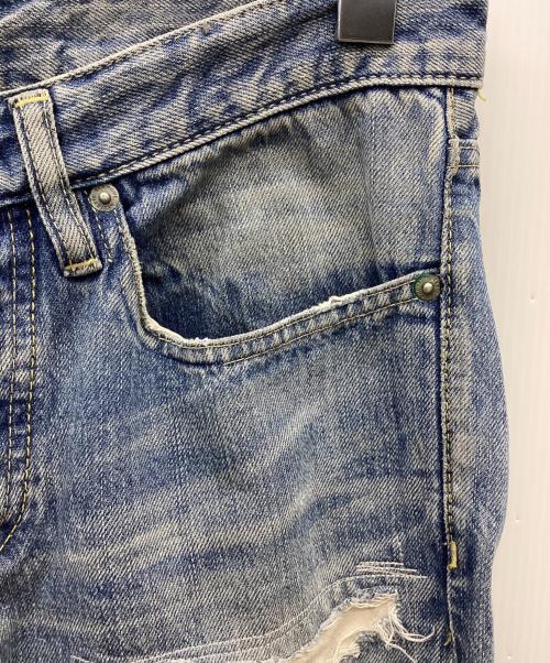 Hysteric Glamour（ヒステリックグラマー）Hysteric Glamour (ヒステリックグラマー) スタッズUPR加工デニムパンツ インディゴ サイズ:W28の古着・服飾アイテム