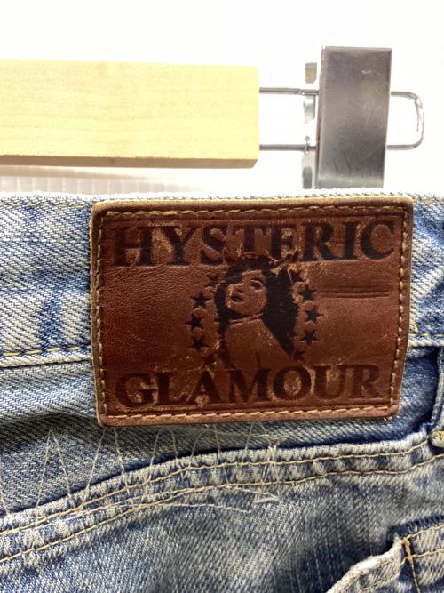 Hysteric Glamour（ヒステリックグラマー）Hysteric Glamour (ヒステリックグラマー) スタッズUPR加工デニムパンツ インディゴ サイズ:W28の古着・服飾アイテム