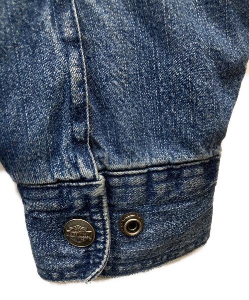 HARLEY-DAVIDSON（ハーレーダビッドソン）HARLEY-DAVIDSON (ハーレーダビッドソン) 刺繍ロゴデニムジャケット インディゴ サイズ:Lの古着・服飾アイテム