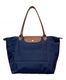 LONGCHAMP（ロンシャン）の古着「ルプリアージュトートバッグ」｜ネイビー