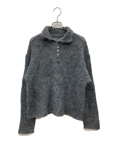 Plage（プラージュ）Plage (プラージュ) ALPACA MIX BUTTON ニット グレー サイズ:-の古着・服飾アイテム