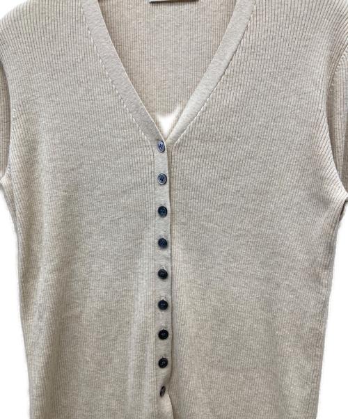 Plage（プラージュ）Plage (プラージュ) floche rib カーディガン ベージュ サイズ:-の古着・服飾アイテム