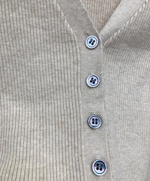 Plage（プラージュ）Plage (プラージュ) floche rib カーディガン ベージュ サイズ:-の古着・服飾アイテム