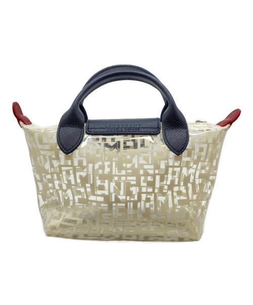 LONGCHAMP（ロンシャン）LONGCHAMP (ロンシャン) Mini Le Pliage Transparent Tote ホワイトの古着・服飾アイテム