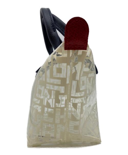 LONGCHAMP（ロンシャン）LONGCHAMP (ロンシャン) Mini Le Pliage Transparent Tote ホワイトの古着・服飾アイテム