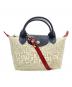 LONGCHAMP（ロンシャン）の古着「Mini Le Pliage Transparent Tote」｜ホワイト