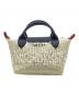 LONGCHAMP (ロンシャン) Mini Le Pliage Transparent Tote ホワイト：9000円