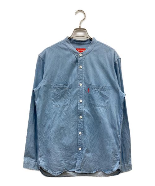 SUPREME（シュプリーム）SUPREME (シュプリーム) 15SS デニムバンドカラーシャツ ブルー サイズ:Sの古着・服飾アイテム