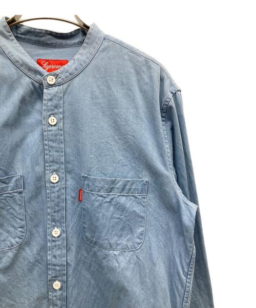 SUPREME（シュプリーム）SUPREME (シュプリーム) 15SS デニムバンドカラーシャツ ブルー サイズ:Sの古着・服飾アイテム