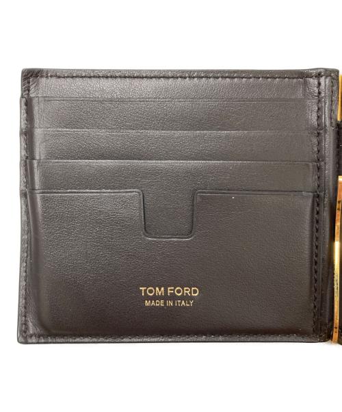 TOM FORD（トムフォード）TOM FORD (トムフォード) マネークリップ付き二つ折り財布 ブラウン サイズ:-の古着・服飾アイテム
