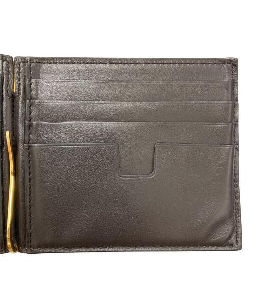 TOM FORD（トムフォード）TOM FORD (トムフォード) マネークリップ付き二つ折り財布 ブラウン サイズ:-の古着・服飾アイテム