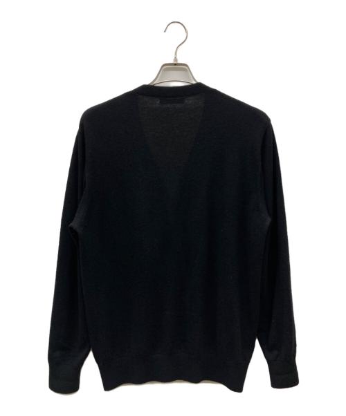 UNDERCOVER（アンダーカバー）UNDERCOVER (アンダーカバー) Vネックロゴカーディガン ブラック サイズ:2の古着・服飾アイテム