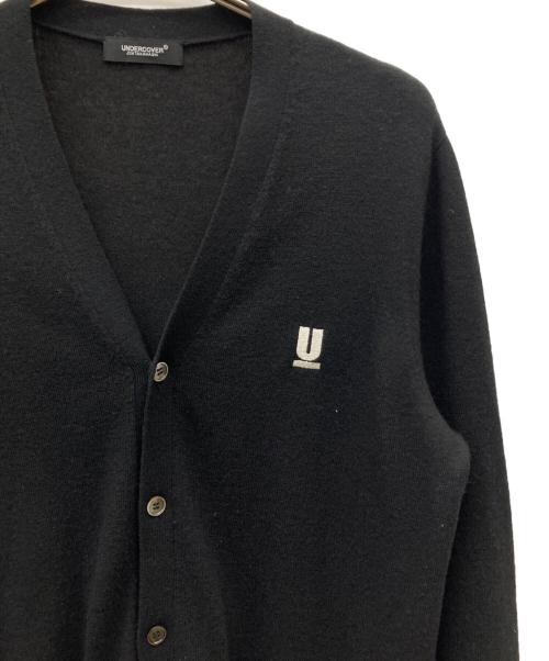 UNDERCOVER（アンダーカバー）UNDERCOVER (アンダーカバー) Vネックロゴカーディガン ブラック サイズ:2の古着・服飾アイテム