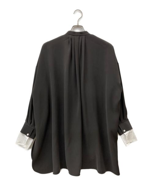 ENFOLD（エンフォルド）ENFOLD (エンフォルド) LAYERED-CUFF BLOUSE グレー サイズ:38の古着・服飾アイテム