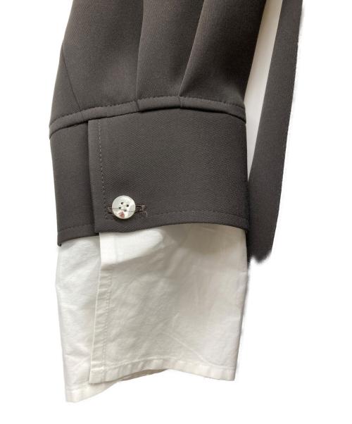 ENFOLD（エンフォルド）ENFOLD (エンフォルド) LAYERED-CUFF BLOUSE グレー サイズ:38の古着・服飾アイテム