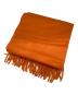 HERMES (エルメス) カシミヤマフラー オレンジ：40000円