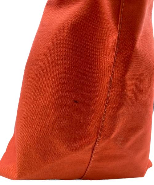 Herve Chapelier（エルベシャプリエ）Herve Chapelier (エルベシャプリエ) コーデュラ舟型トートバッグ レッド×ブラウンの古着・服飾アイテム
