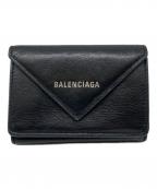 BALENCIAGAバレンシアガ）の古着「ペーパーミニウォレット」｜ブラック