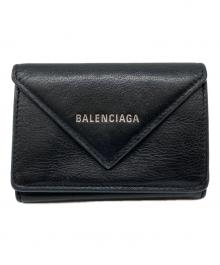 BALENCIAGA（バレンシアガ）の古着「ペーパーミニウォレット」｜ブラック