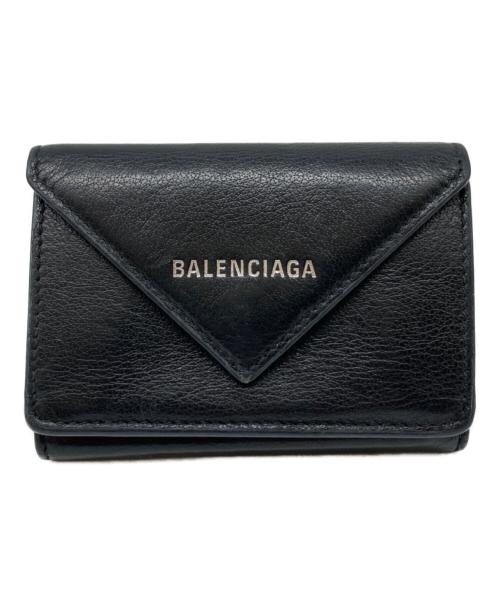 BALENCIAGA（バレンシアガ）BALENCIAGA (バレンシアガ) ペーパーミニウォレット ブラックの古着・服飾アイテム