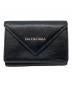 BALENCIAGA（バレンシアガ）の古着「ペーパーミニウォレット」｜ブラック