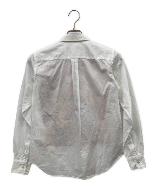 BLACK COMME des GARCONS（ブラックコムデギャルソン）BLACK COMME des GARCONS (ブラックコムデギャルソン) レオパード切替長袖シャツ レッド×ホワイト サイズ:XSの古着・服飾アイテム