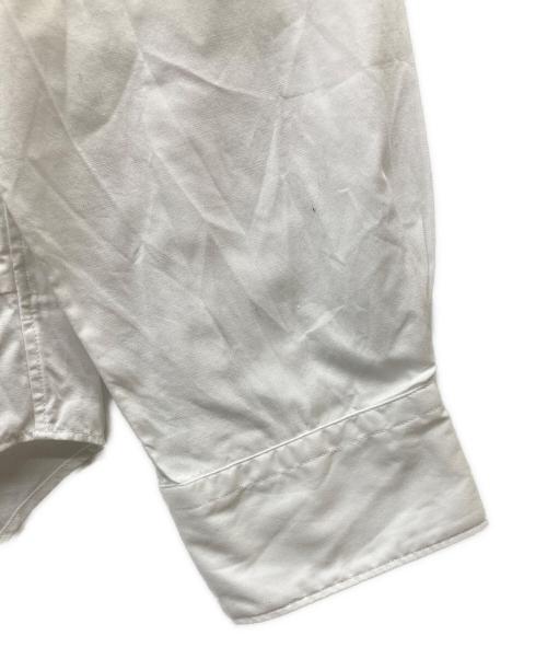 BLACK COMME des GARCONS（ブラックコムデギャルソン）BLACK COMME des GARCONS (ブラックコムデギャルソン) レオパード切替長袖シャツ レッド×ホワイト サイズ:XSの古着・服飾アイテム
