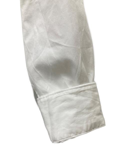 BLACK COMME des GARCONS（ブラックコムデギャルソン）BLACK COMME des GARCONS (ブラックコムデギャルソン) レオパード切替長袖シャツ レッド×ホワイト サイズ:XSの古着・服飾アイテム
