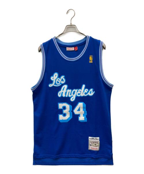 MITCHELL & NESS（ミッチェルアンドネス）MITCHELL & NESS (ミッチェルアンドネス) ゲームシャツ ブルー サイズ:Ｌの古着・服飾アイテム