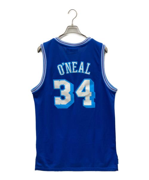 MITCHELL & NESS（ミッチェルアンドネス）MITCHELL & NESS (ミッチェルアンドネス) ゲームシャツ ブルー サイズ:Ｌの古着・服飾アイテム