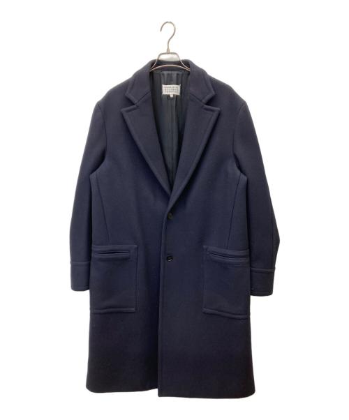 Maison Margiela（メゾンマルジェラ）Maison Margiela (メゾンマルジェラ) 17AW ウール混チェスターコート ネイビー サイズ:SIZE 52の古着・服飾アイテム