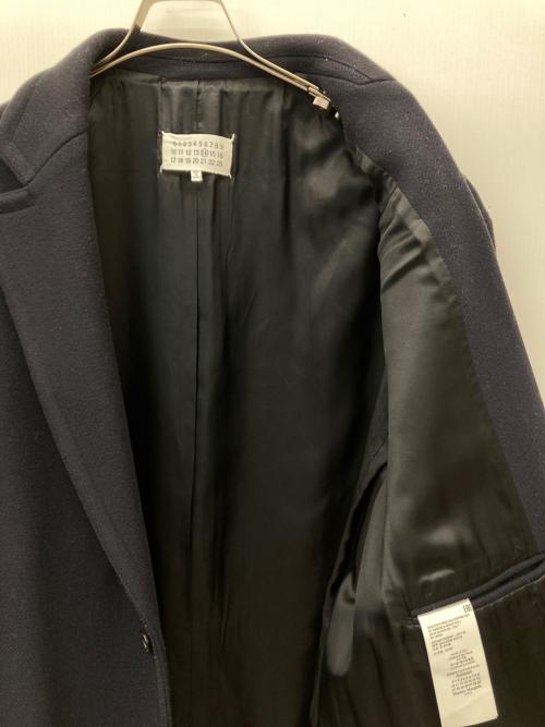 Maison Margiela（メゾンマルジェラ）Maison Margiela (メゾンマルジェラ) 17AW ウール混チェスターコート ネイビー サイズ:SIZE 52の古着・服飾アイテム