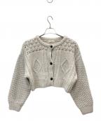 anukeアンヌーク）の古着「Cable Knit Cardigan」｜ベージュ