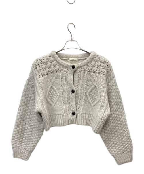 anuke（アンヌーク）anuke (アンヌーク) Cable Knit Cardigan ベージュ サイズ:FREEの古着・服飾アイテム