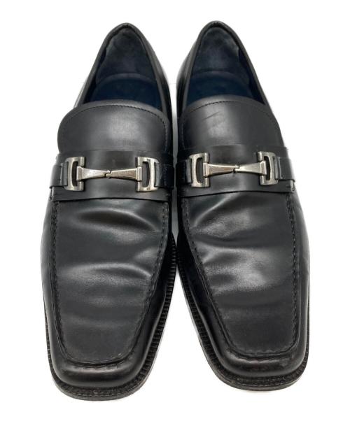 Salvatore Ferragamo（サルヴァトーレ フェラガモ）Salvatore Ferragamo (サルヴァトーレ フェラガモ) ビットローファー ネイビー サイズ:8 1/2の古着・服飾アイテム