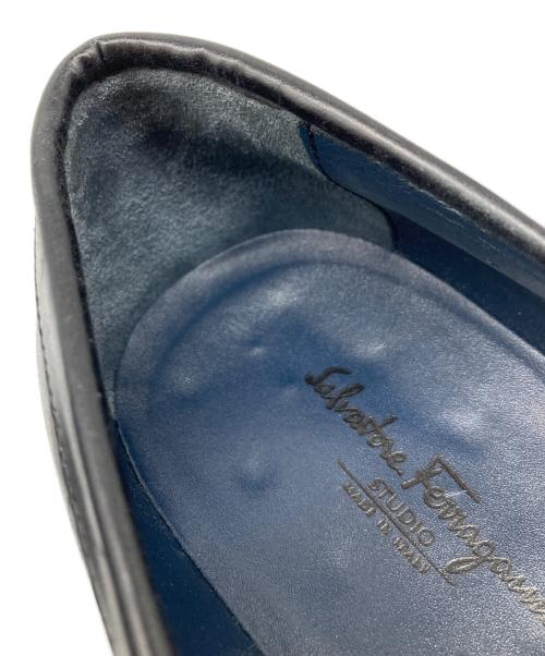 Salvatore Ferragamo（サルヴァトーレ フェラガモ）Salvatore Ferragamo (サルヴァトーレ フェラガモ) ビットローファー ネイビー サイズ:8 1/2の古着・服飾アイテム