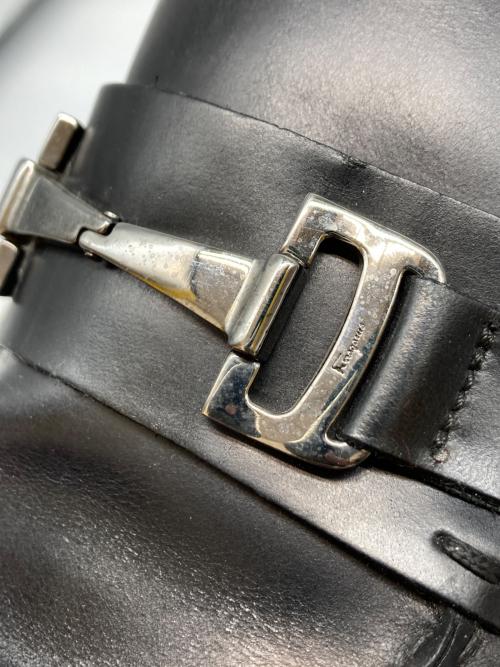 Salvatore Ferragamo（サルヴァトーレ フェラガモ）Salvatore Ferragamo (サルヴァトーレ フェラガモ) ビットローファー ネイビー サイズ:8 1/2の古着・服飾アイテム