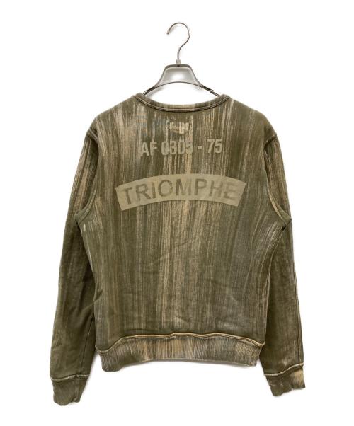 DIESEL（ディーゼル）DIESEL (ディーゼル) ヴィンテージ加工 スウェット オリーブ サイズ:1の古着・服飾アイテム