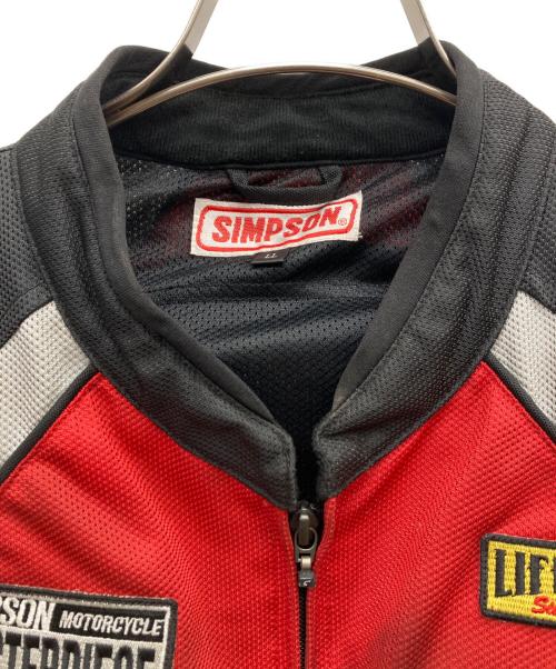 SIMPSON（シンプソン）SIMPSON (シンプソン) レーシングジャケット レッド×ブラック サイズ:LLの古着・服飾アイテム