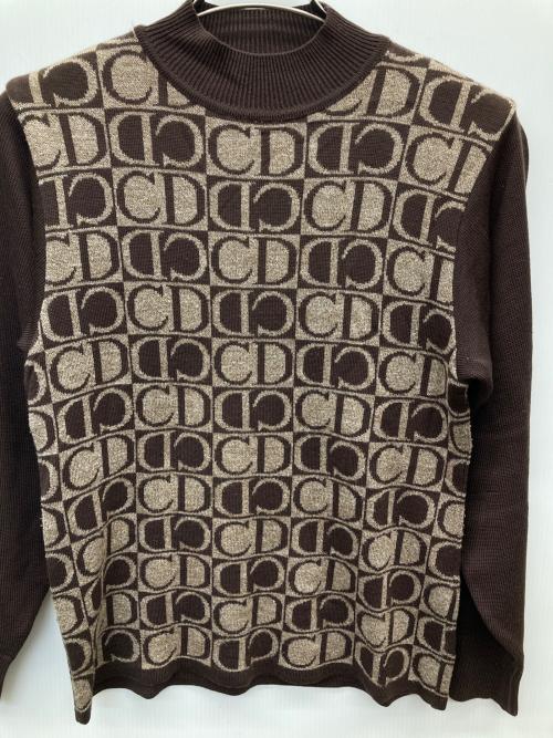 Christian Dior Sports（クリスチャン ディオールスポーツ）Christian Dior Sports (クリスチャン ディオールスポーツ) ウールシルク混ニット ブラウン サイズ:Mの古着・服飾アイテム