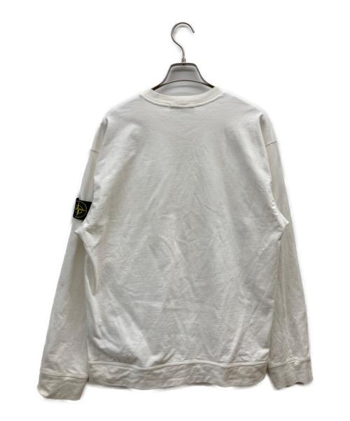 STONE ISLAND（ストーンアイランド）STONE ISLAND (ストーンアイランド) HEAVY COTTON JERSEY GARMENT DYED ホワイト サイズ:Mの古着・服飾アイテム
