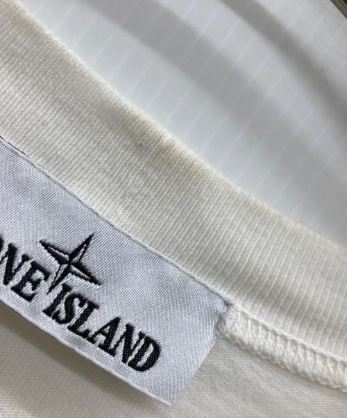 STONE ISLAND（ストーンアイランド）STONE ISLAND (ストーンアイランド) HEAVY COTTON JERSEY GARMENT DYED ホワイト サイズ:Mの古着・服飾アイテム