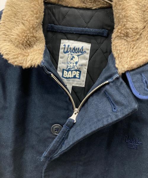URSUS BAPE（アーサスベイプ）URSUS BAPE (アーサスベイプ) N-1 デッキジャケット ネイビー サイズ:Lの古着・服飾アイテム